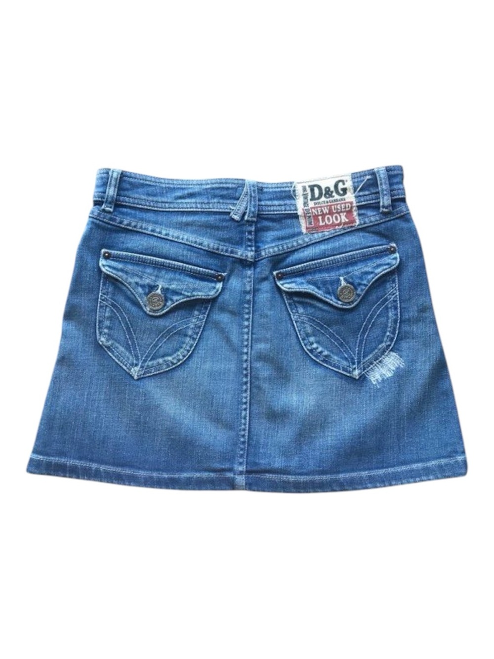Authentic y2k D&G Dolce and Gabbana Blue Denim Mini Skirt